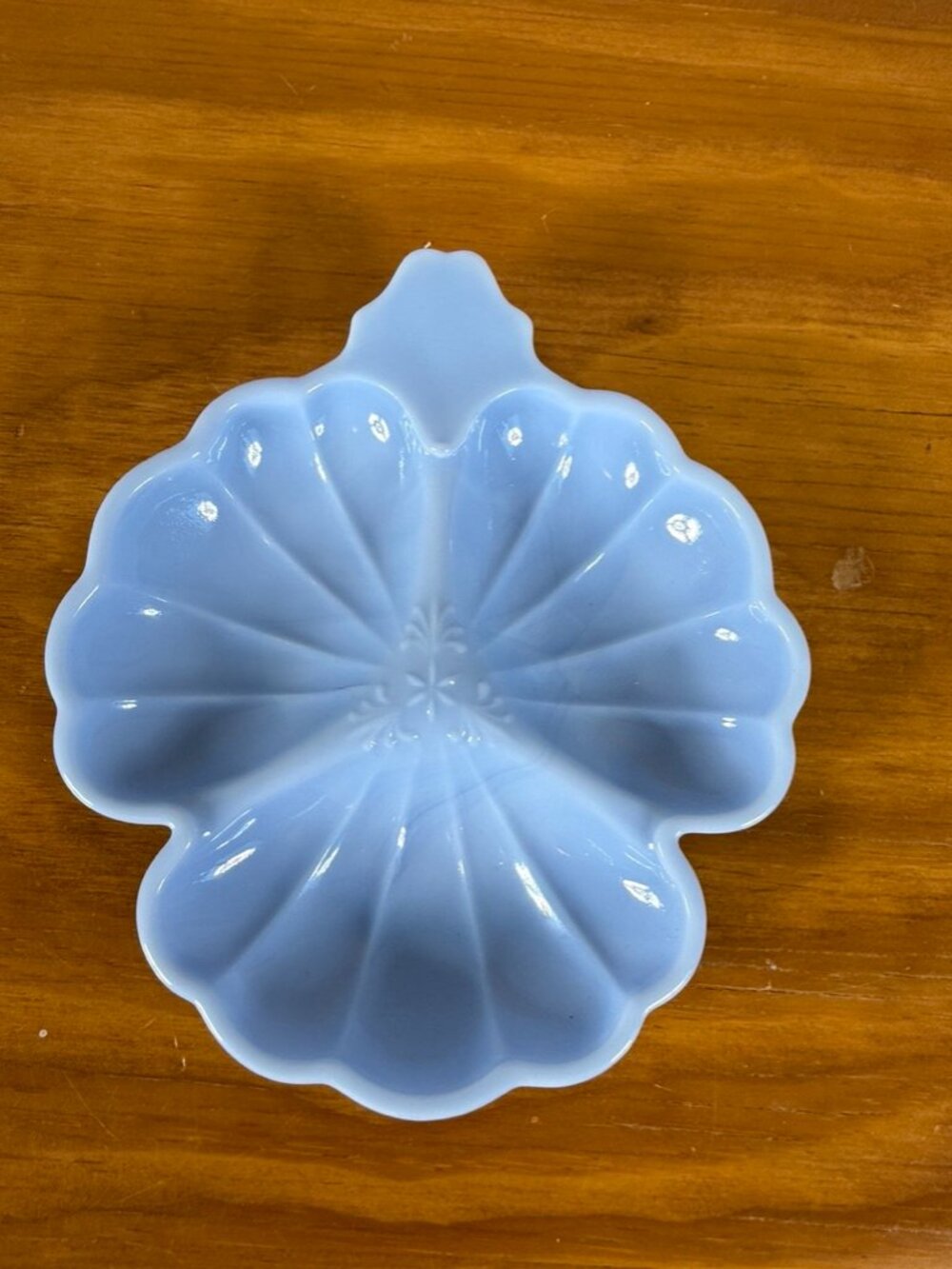 Blue Glass Relish Dish
